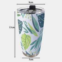 Load image into Gallery viewer, Ti Amo I love you - Exclusive Brand - White with Monstera Leaf - Tumbler 20oz