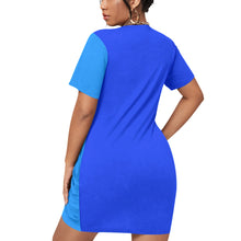 Load image into Gallery viewer, Ti Amo I love you - Exclusive Brand - Women’s Plus Size - Stacked Hem -Short Sleeve Dress