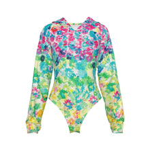 Load image into Gallery viewer, Ti Amo I love you - Exclusive Brand - Women's Raglan Sleeve Hooded Bodysuit