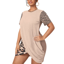 Load image into Gallery viewer, Ti Amo I love you - Exclusive Brand - Women’s Plus Size Stacked Hem Short Sleeve Dress