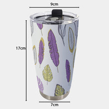 Load image into Gallery viewer, Ti Amo I love you - Exclusive Brand - London Hue, Teak & Trendy Pink Leaves - Tumbler 20oz