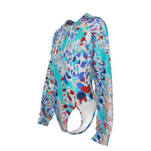 Load image into Gallery viewer, Ti Amo I love you - Exclusive Brand - Women's Raglan Sleeve Hooded Bodysuit