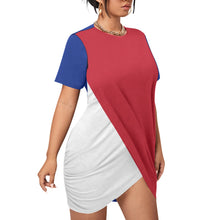 Load image into Gallery viewer, Ti Amo I love you - Exclusive Brand - Women’s Plus Size - Stacked Hem Dress