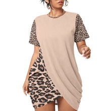 Load image into Gallery viewer, Ti Amo I love you - Exclusive Brand - Women’s Plus Size Stacked Hem Short Sleeve Dress