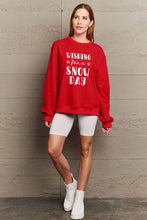 Load image into Gallery viewer, Simply Love Full Size WISHING FOR A SNOW DAY Round Neck Sweatshirt
