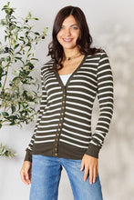 Load image into Gallery viewer, Zenana Full Size Striped Snap Down Cardigan