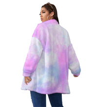 Load image into Gallery viewer, Ti Amo I love you Exclusive Brand Women's Fleece Stand-up Collar Coat With Zipper Closure(Plus Size)