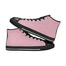 Load image into Gallery viewer, Ti Amo I love you - Exclusive Brand - Womens High Top Canvas Shoes with Black Soles