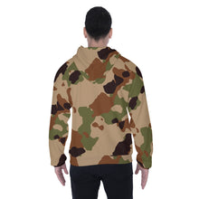 Load image into Gallery viewer, Ti Amo I love you - Exclusive Brand  - Men's Heavy Fleece Raglan Zip Up Hoodie With Pocket