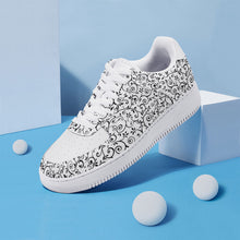 Load image into Gallery viewer, Ti Amo I love you - Exclusive Brand - White with Black Vines -Low Top Unisex Sneakers