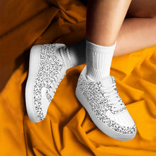 Load image into Gallery viewer, Ti Amo I love you - Exclusive Brand - White with Black Vines -Low Top Unisex Sneakers