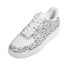 Load image into Gallery viewer, Ti Amo I love you - Exclusive Brand - White with Black Vines -Low Top Unisex Sneakers