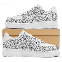 Load image into Gallery viewer, Ti Amo I love you - Exclusive Brand - White with Black Vines -Low Top Unisex Sneakers