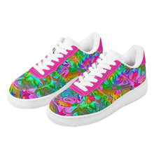 Load image into Gallery viewer, Ti Amo I love you - Exclusive Brand - Rainbow Kaleidescape & Hot Pink - Low Top Women's Sneakers