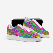 Load image into Gallery viewer, Ti Amo I love you - Exclusive Brand - Rainbow Kaleidescape & Hot Pink - Low Top Women's Sneakers