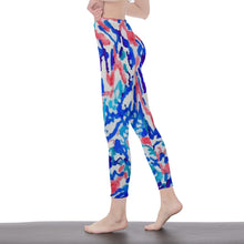 Load image into Gallery viewer, Ti Amo I love you - Exclusive Brand - White with Cardinal / Purple Monster / Sapphire Blue / Ball Blue -Casual Leggings