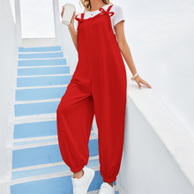 Load image into Gallery viewer, Ti Amo I love you- Exclusive Brand - Cornell Red - Jumpsuit with Suspender
