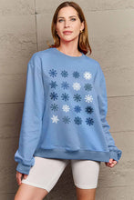 Load image into Gallery viewer, Simply Love Full Size Snowflakes Round Neck Sweatshirt