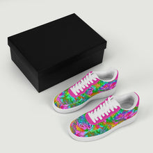 Load image into Gallery viewer, Ti Amo I love you - Exclusive Brand - Rainbow Kaleidescape & Hot Pink - Low Top Women's Sneakers
