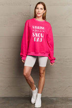 Load image into Gallery viewer, Simply Love Full Size WISHING FOR A SNOW DAY Round Neck Sweatshirt