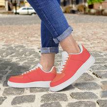 Load image into Gallery viewer, Ti Amo I love you - Exclusive Brand - Persimmom with Bittersweet - Double White Heart - Low Top Unisex Sneakers