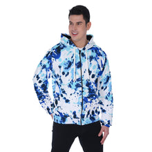 Load image into Gallery viewer, Ti Amo I love you - Exclusive Brand  - Men's Heavy Fleece Raglan Zip Up Hoodie With Pocket