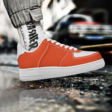 Load image into Gallery viewer, Ti Amo I love you - Exclusive Brand - Flamingo & White- Double Script Heart - Low Top Unisex Sneakers