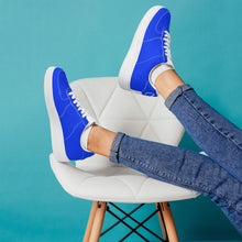 Load image into Gallery viewer, Ti Amo I love you - Exclusive Brand  - Blue Blue Eyes - White Heart - Low Top Unisex Sneakers