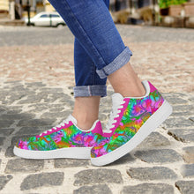 Load image into Gallery viewer, Ti Amo I love you - Exclusive Brand - Rainbow Kaleidescape & Hot Pink - Low Top Women's Sneakers