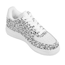 Load image into Gallery viewer, Ti Amo I love you - Exclusive Brand - White with Black Vines -Low Top Unisex Sneakers