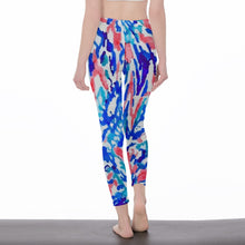 Load image into Gallery viewer, Ti Amo I love you - Exclusive Brand - White with Cardinal / Purple Monster / Sapphire Blue / Ball Blue -Casual Leggings