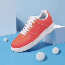 Load image into Gallery viewer, Ti Amo I love you - Exclusive Brand - Persimmom with Bittersweet - Double White Heart - Low Top Unisex Sneakers