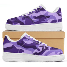 Load image into Gallery viewer, Ti Amo I love you - Exclusive Brand - Minsk, Grape 2, Mauve 2, Fushia Blue & Jacarta Camouflage - Low Top Unisex Sneakers