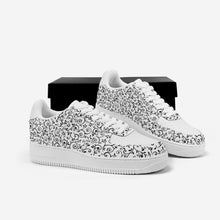 Load image into Gallery viewer, Ti Amo I love you - Exclusive Brand - White with Black Vines -Low Top Unisex Sneakers