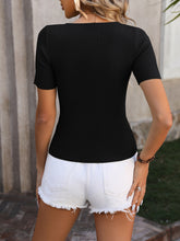 Load image into Gallery viewer, Mandy Round Neck Short Sleeve Knit Top
