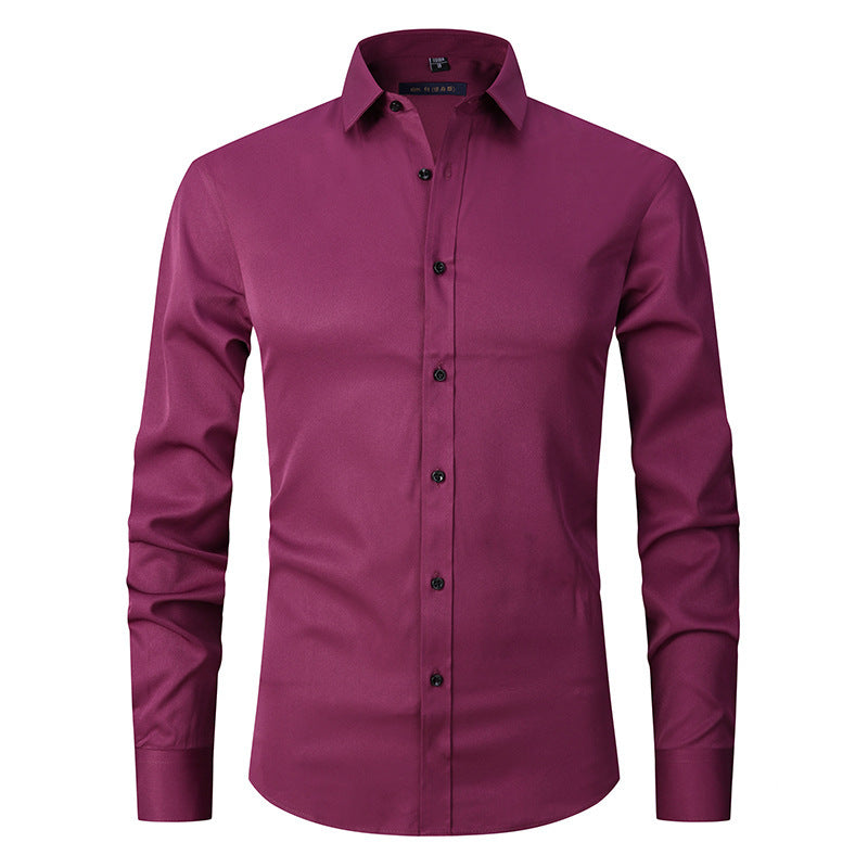 Mens Elastic Long Sleeves Shirt