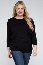 Load image into Gallery viewer, Plus Luxe Rayon Boat Neck 3/4 Sleeve Top
