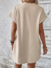 Load image into Gallery viewer, Pocketed Round Neck Short Sleeve Dress
