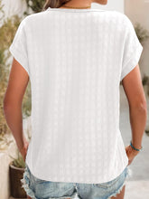 Load image into Gallery viewer, Textured Round Neck Short Sleeve Top
