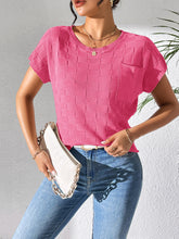 Load image into Gallery viewer, Round Neck Short Sleeve Knit Top
