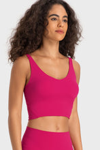 Load image into Gallery viewer, Deep V-Neck Crop Sports Bra
