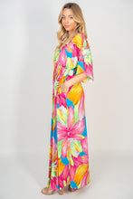 Load image into Gallery viewer, White Birch Printed V-Neck Maxi Dress with Pockets
