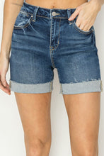 Load image into Gallery viewer, RISEN High Rise Cuffed Denim Shorts
