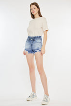 Load image into Gallery viewer, Kancan High Rise Frayed Hem Denim Shorts
