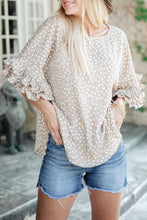 Load image into Gallery viewer, Printed Round Neck Half Sleeve Blouse
