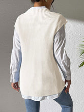 Load image into Gallery viewer, Pearl Trim V-Neck Sweater Vest
