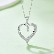 Load image into Gallery viewer, Moissanite 925 Sterling Silver Heart Shape Necklace
