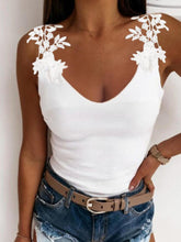 Load image into Gallery viewer, Full Size Lace Detail Scoop Neck Tank
