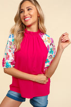 Load image into Gallery viewer, Haptics Frill Mock Neck Half Sleeve Blouse
