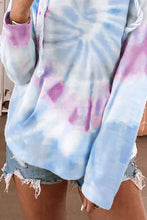 Load image into Gallery viewer, Drawstring Tie-Dye Long Sleeve Hoodie
